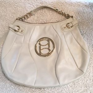 Bebe White Leather Bag